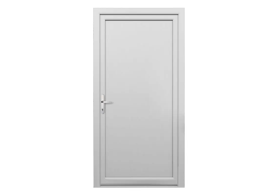 Drzwi Techniczne w kolorze Biała Okleina Struktura